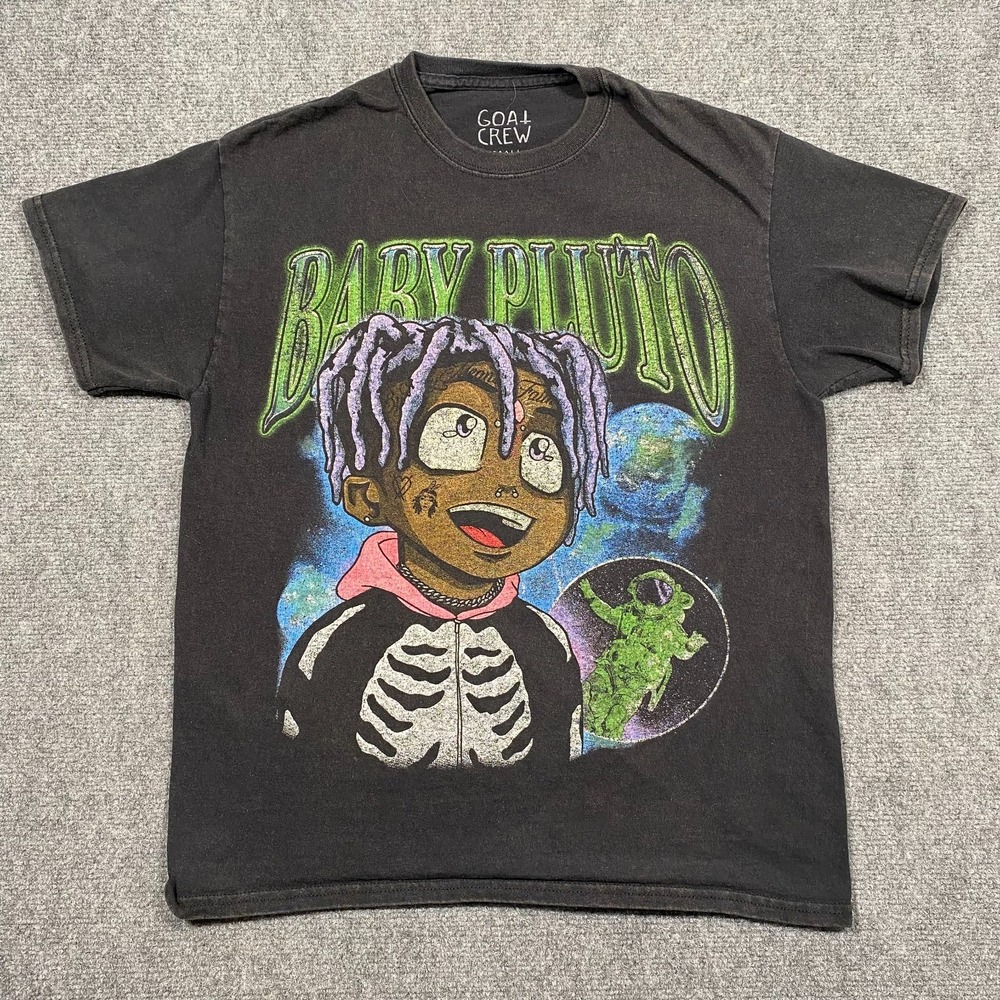 Goat Crew Lil Uzi Vert Baby Pluto Anime Tee Men's Small‎ Black Short Sleeve